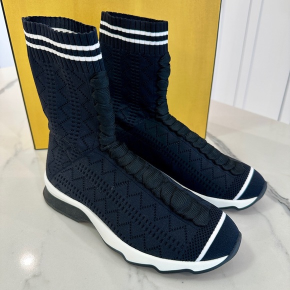 Fendi Sock Knit Sneaker Booties - Picture 3 of 9